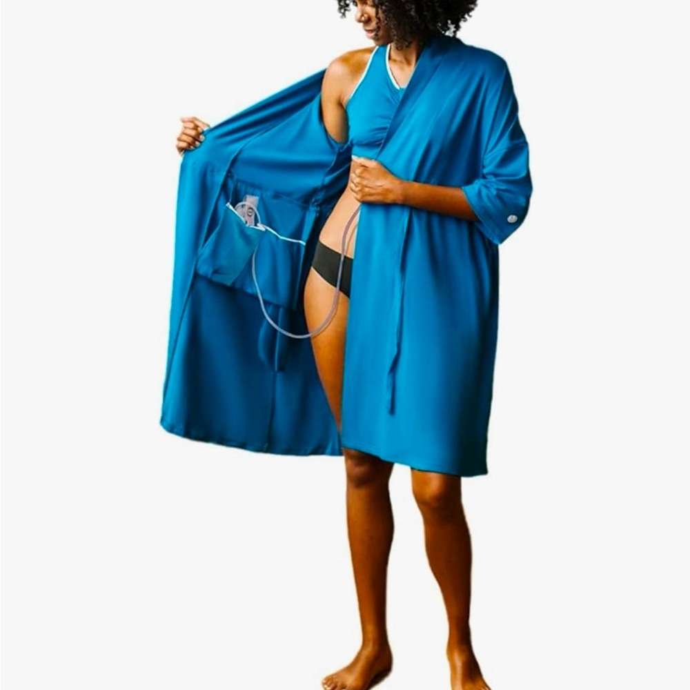 Blue Women's Post Op Surgical Robe
